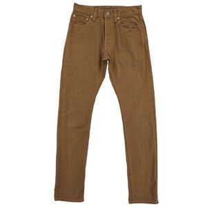 Pure Blue Japan / Syoaiya Co. Selvedge Button-Fly Skinny Jean, Tan 29x30